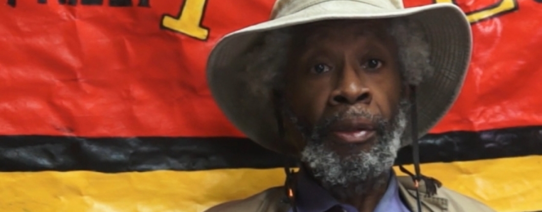 Protest Leader talking