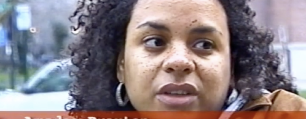 A young woman with title - Amadee Braxton, Brown Collective