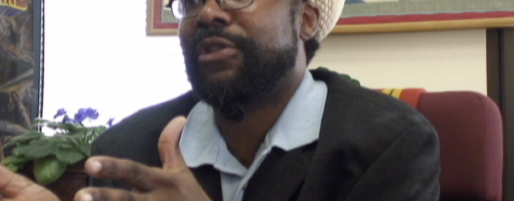 A man being interviewed