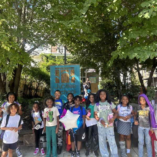 jubilee school students at park