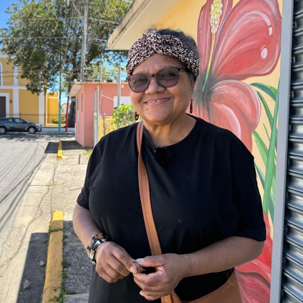 iris brown smiling for photo