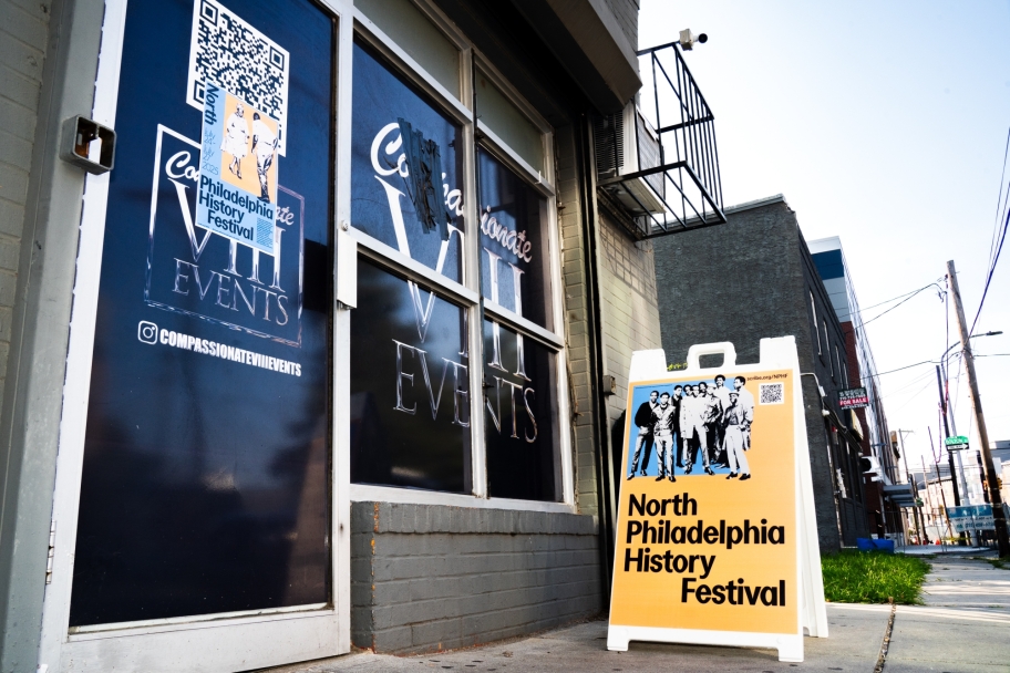 event welcome sign and entrance