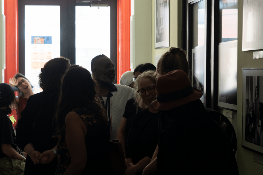 crowd with Dr. William A. Dodd in the pyramid club