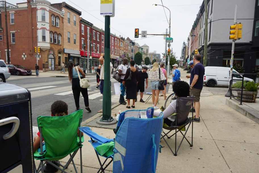 people viewing slowdrag procession