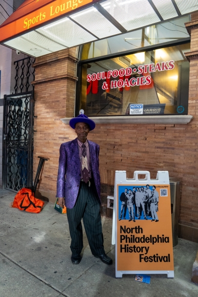 Alfie Pollitt outside New Barbers Hall
