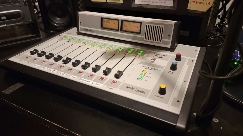 WPEB Mixing Board in Booth
