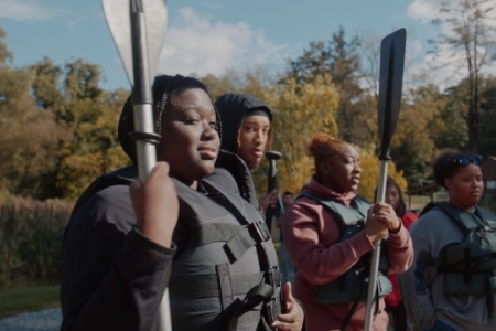 Still from They Put Us In The Woods (2025)