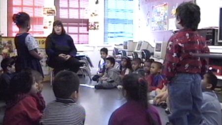 A classroom with young children