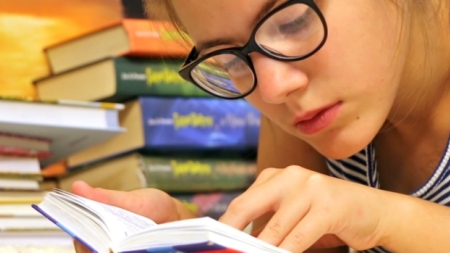 Student reading
