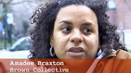 A young woman with title - Amadee Braxton, Brown Collective
