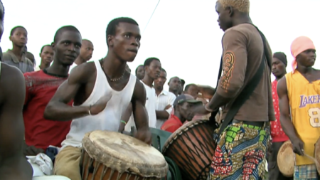 a group of drummers 